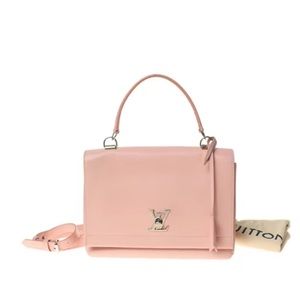 Louis Vuitton Calfskin Shoulder Bag Lockme Pink
